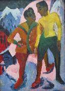 Ernst Ludwig Kirchner Two Brothers, Germany oil painting artist